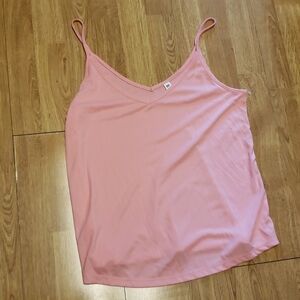 NWOT BP vee neck flowy ribbed pink tank S